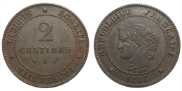 2 Centimes 1892 A (France) - 2 Centimes