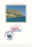 FRANCE - Carte Maximum - Cap Canaille Cassis 1990 (Soie) - 1990-1999