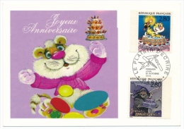 FRANCE - Carte Maximum - Joyeux Anniversaire - 1993 - 1990-1999