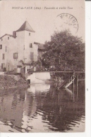 PONT DE VAUX (AIN) PASSERELLE ET VIEILLE TOUR  1920 - Pont-de-Vaux