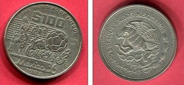 MEXIQUE 100 PESOS COUPE MONDIALE DE FOOTBALL 1985 TTB+  25 - Mexique