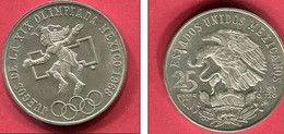 MEXIQUE 25 PESOS JEUX OLYMPIQUE 1968 TTB+  22 - Mexique