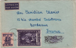 Poste Aérienne. Lotnicza. Courrier Envoyé De Tarnow (Pologne)  à Bordeaux Le 21.12.1956. - Ohne Zuordnung
