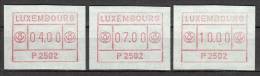 Luxembourg  (1) P 2502  Luxembourg-Gare  - Série Indivisible 4 - 7 - 10 F. ** - Postage Labels