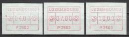 Luxembourg  (1) P 2503  Esch-sur-Alzette  - Série Indivisible 4 - 7 - 10 F. ** - Postage Labels