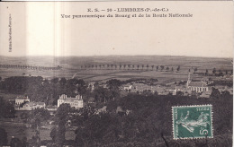 CPA. - LUMBRES - Vue Panoramique Du Bourg Et De La Route Nationale - Lumbres