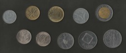 ITALIA - LOT Of 10 DIFFERENT COINS / (LIRE - ITALIAN REPUBLIC) - Otros & Sin Clasificación