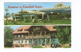 RAZGLEDNICA HOTEL TERME &#268;ATEŽ  CATEZ TOPLICE BREŽICE SLOVENIA POSTCARD - Slovenia