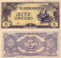 Billet Du BIRMANIE De 5 Rupees  Pick 15b. - Bhután