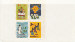 Denemarken: Kerstvignetten Sydslesvig Julemarke 1963 4 Versch. Cat 12.00 DKK - Local Post Stamps