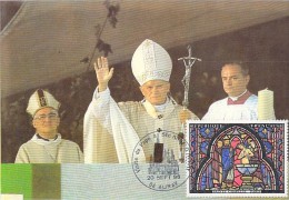 FRANCE  CATHOLIQUE VOYAGE  PAPE  JEAN PAUL II   Pope John Paul II Papst Johannes Paul II  PAPA Jonas Paulius II - Lettres & Documents