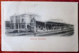 CPA PRECURSEUR Herbesthal Bahnhof La Gare Quai Animé Imprimerie J.A. MEYER Voyagé 1901 Timbre Reich Cachet  Plein - Lontzen