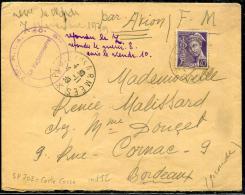 FRANCE - MERCURE - N° 413 / LETTRE AVION EN F.M. POSTE AUX ARMÉES LE 4/11/1939, SECTEUR POSTAL 703 (CORSE ) - TB - 1938-42 Mercurius