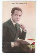 Pentecost Greeting Card - Gentleman - Book - CEKO 1104 - Old Postcard - Circulated In Estonia 1930 Tallinn - Used - Pinksteren