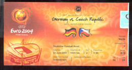 Football GERMANY Vs CZECH REPUBLIC  Ticket  23.06.2004. UEFA EURO 2004. Portugal - Match Tickets