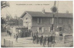(77) VILLEPARISIS LA GARE Sur VILLEPARISIS 1926. Train Rail Cheminot Vélo. Belle Animation. - Villeparisis