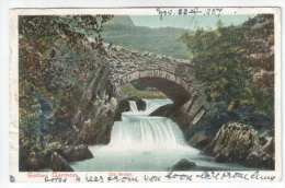 Bettws Garmon - Old Bridge - Wales - UK - Peacock Brand - Old Postcard - Circulated In UK 1907 - Used - Caernarvonshire