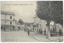 (95) SERAINCOURT Environs De Meulan LA PLACE 1908. Attelage Cheval. Commerce Tabac Auberge Restaurant. Belle Animation. - Seraincourt