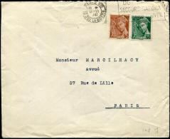 FRANCE - MERCURE - N° 411 + 416A / LETTRE O.M. PARIS LE 13/6/1941, POUR PARIS  - TB - 1938-42 Mercure