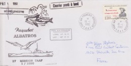 PORT AUX FRANÇAIS 18-1-1990 PATROUILLEUR ALBATROS 17 IEME MISSION - Cartas & Documentos