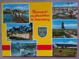 A066 - Nordseeheil- Und Schwefelbad ST. PETER-ORDING 6 Ansichten Leuchtturm Sturmflut Usw - St. Peter-Ording