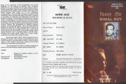 INDIA, 2007, Bimal Roy, Film Maker And Director, Folder, Brochure. - Lettres & Documents