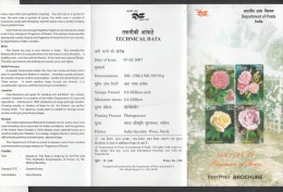 INDIA, 2007, Fragrances Of Roses, Scented  Set,  Folder - Covers & Documents