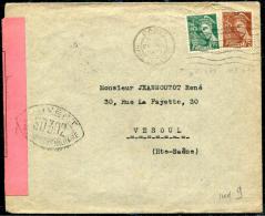 FRANCE - MERCURE - N° 411 + 416A / LETTRE O.M. PARIS LE 28/2/1940, POUR VESOUL  - TB - 1938-42 Mercure