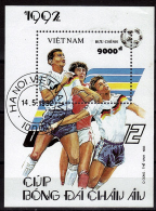 VIETNAM  BF  74   Oblitere  Euro 1992   Football Soccer Fussball - Oblitérés