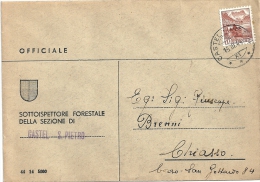 Motiv Brief  "Sottoispettore Forestale Della Sezione Di Castel S.Pietro"             1944 - Covers & Documents