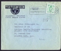 Lettre  De Gent Pour Les USA Tarif Imprimés  COB 713A Seul - 1935-1949 Klein Staatswapen