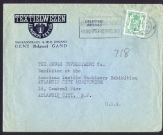 Lettre  De Gent Pour Les USA Tarif Imprimés  COB 713A Seul - 1935-1949 Piccolo Sigillo Dello Stato