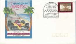 1993 Thunder In Paradise Special Postmark Australian FAI Indy Car Grand Prix 18 March 1993 Surfers Paradise Qld 4217 - Marcophilie