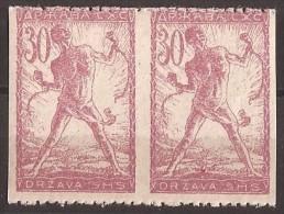 1919 SHS SLOVENIJA VERIGARI JUGOSLAVIJA VERTICAL  IMPERFORATE INTERESTING COLOR -  MNH - Neufs