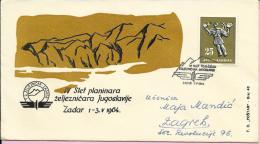 4th Mountaineering (climbing) Rally Of Railwaymen, Zadar, 1.5.1964., Yugoslavia, Letter - Klimmen