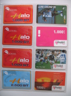 8 Phonecards HALO SIMOBIL SLOVENIJA - Collezioni