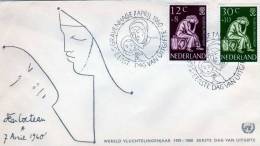 Pays-Bas: 1960 Très Belle Fdc "année Mondiale Du Réfugié" Très Belle Illustration De Jean Cocteau - Réfugiés