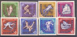 1964 ROMANIA OLIMPADI INVERNALI INNSBRUK 8 V. NON DENTELLATI - Inverno 2012: Innsbruck (Giochi Olimpici Giovanili)