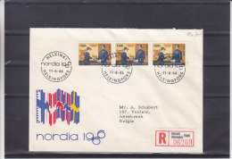 Idées Européennes - Nordia - Finlande - Lettre Recommandée De 1966 - Valeur Des Timbres Oblitérés = 27 Euros - Cartas & Documentos