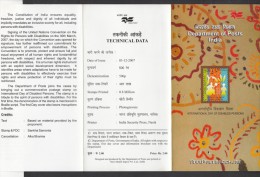 INDIA, 2007,   International Day Of The Disabled Persons, Folder - Storia Postale