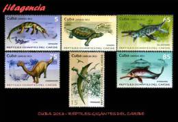 AMERICA. CUBA MINT. 2013 FAUNA PREHISTÓRICA. REPTILES GIGANTES DEL CARIBE - Neufs