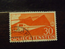 LIECTENSTEIN 1960 ELICOTTERO P A 30 R USATO - Aéreo