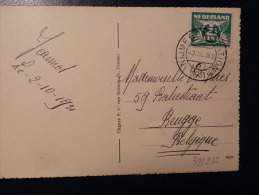 39/232  POSTKAART  NAAR  BELGIE  1931 NIJMEGEN STATION - Covers & Documents