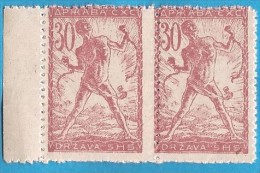 1919 SHS SLOVENIJA VERIGARI JUGOSLAVIJA   DIFFERENT STAMP DIMENSION  INTERESTING COLOR EROR PERFORATION  MNH - Neufs