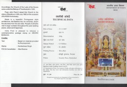 INDIA, 2007, 425th Anniversary Of Our Lady Of Snows, Shrine Basilica, Folder - Cartas & Documentos