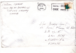 AIRMAIL COVER FROM CANADA TO ROMANIA,  2000, CANADA - Covers & Documents
