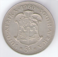 SUD AFRICA 5 SHILLINGS 1960 AG SILVER - South Africa