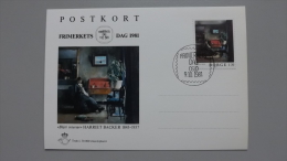 Norwegen 847 Yt 803 Maximumkarte MK/MC, ESST, Tag Der Marke, Interieur In Blau; Gemälde Von Harriet Backer - Maximum Cards & Covers