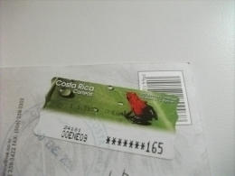 STORIA POSTALE FRANCOBOLLO COMMEMORATIVO Con Rana Costarica Uccello Colibrì - Costa Rica