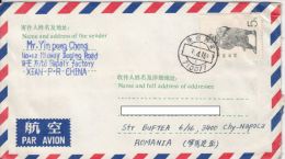 STATUE, STAMPS ON COVER, 1990, CHINA - Lettres & Documents